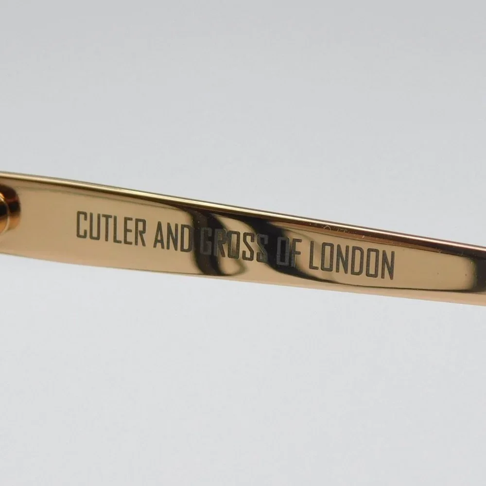 NEW CUTLER AND GROSS OF LONDON CGOP1175 BLACK GOLD SQUARE UNISEX EYEGLAS… - Picture 8 of 11